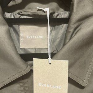 NWT Everlane The Long Mac Trench Size L Gray